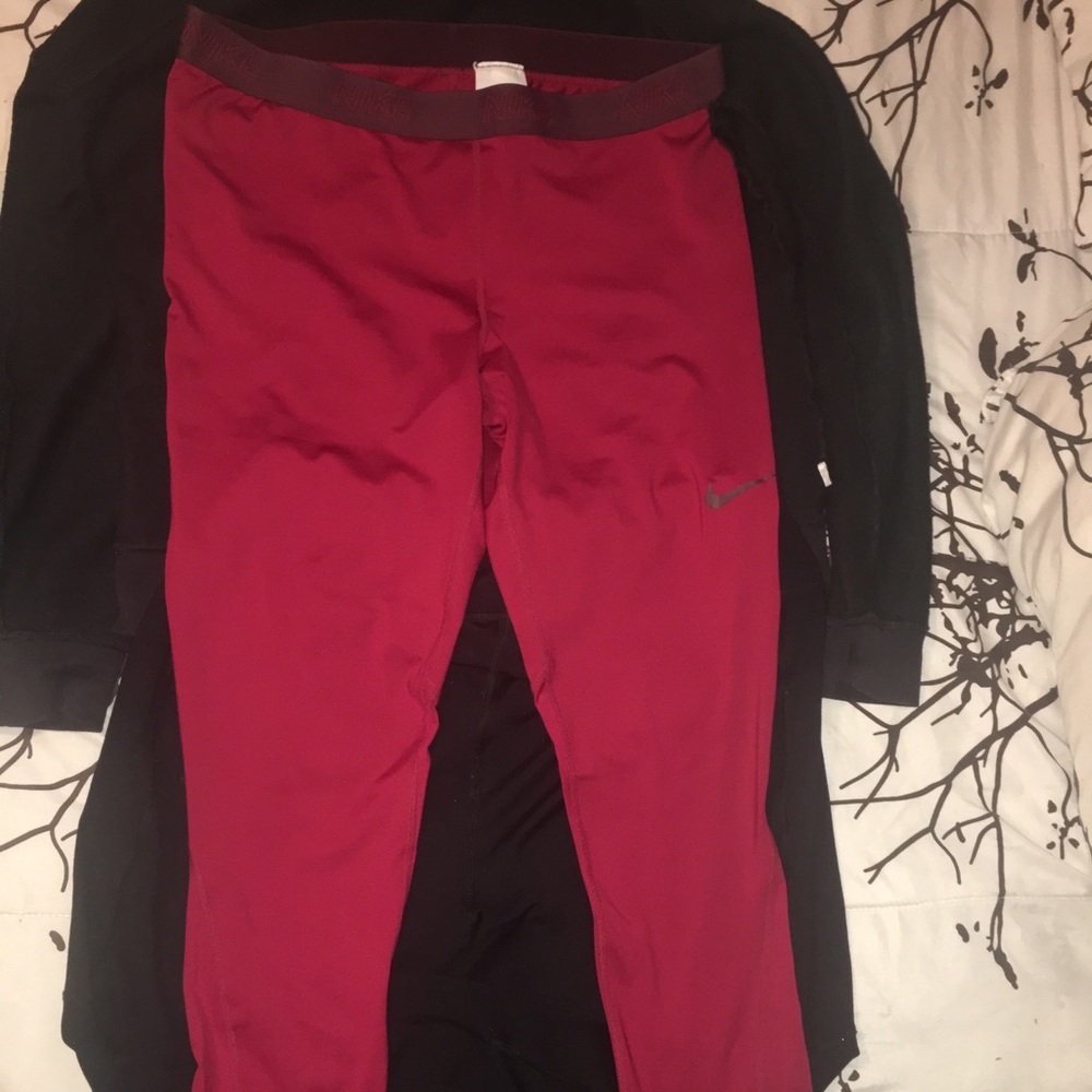 Nike Dri-Fit compression pants.